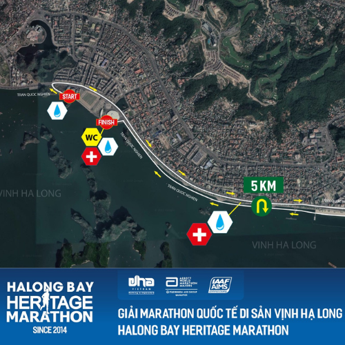 Halong Bay Heritage Marathon route map