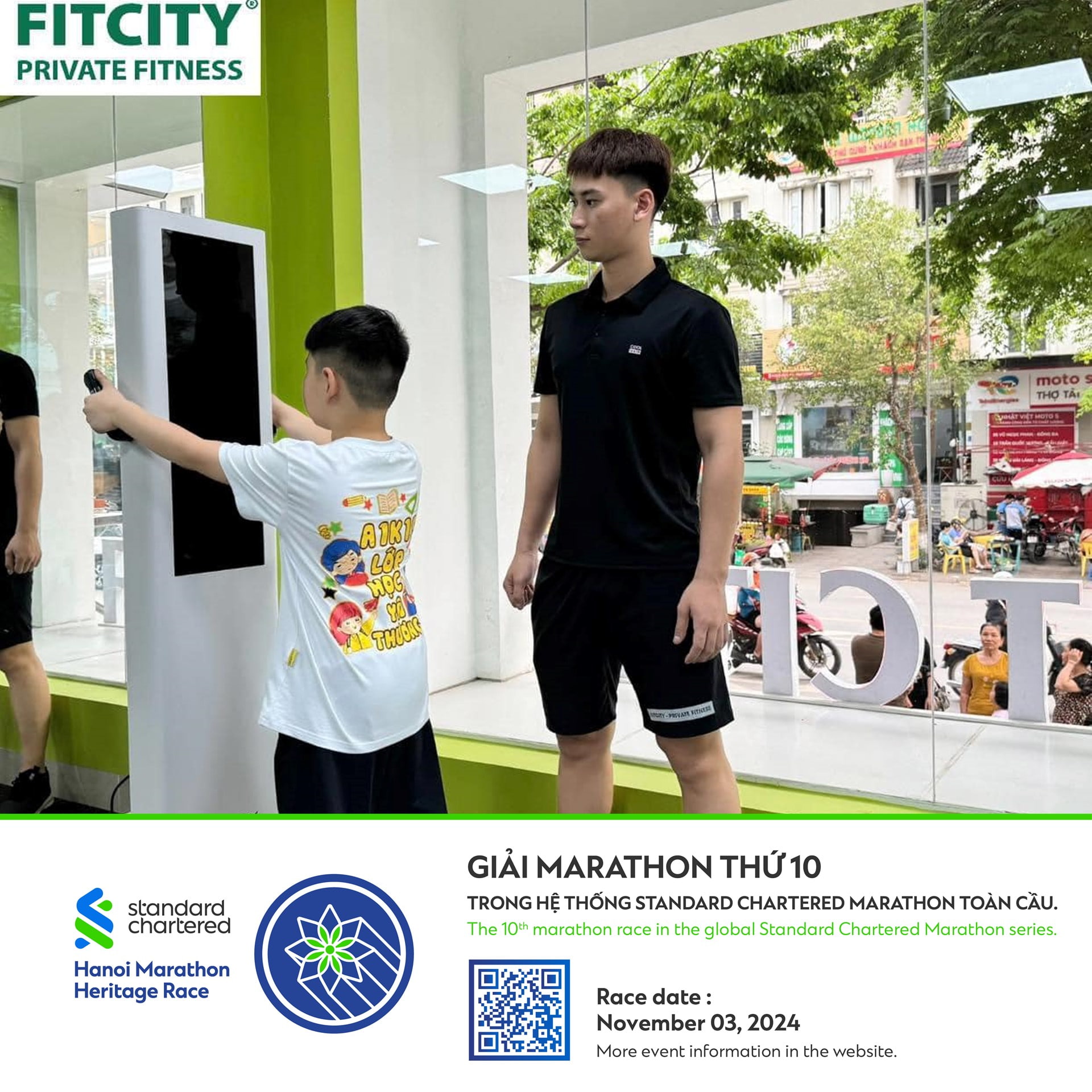 Hệ thống phòng tập Private fitness FitCity - Nhà tài trợ đồng hành cùng giải chạy Standard Chartered Marathon Di sản Hà Nội 2024